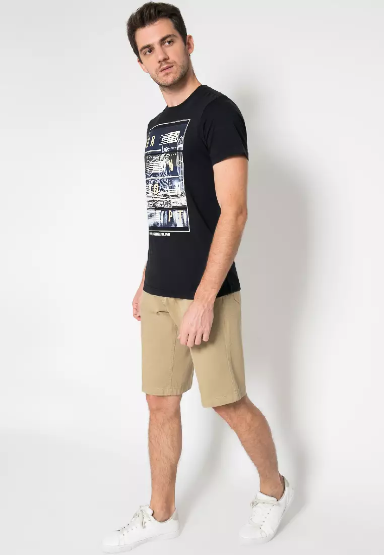 LGS - Celana Chino Pendek - Krem - Motif Polos - Regular Fit - CSP.777P.003.935.C