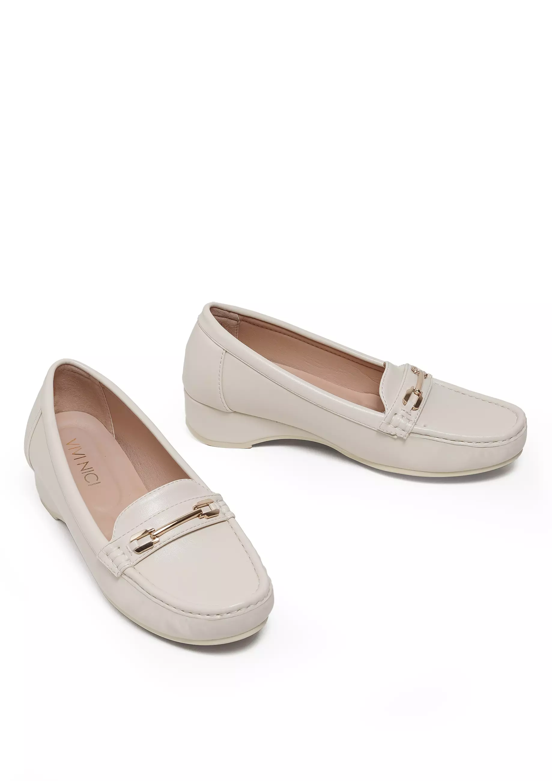 VIVI NICI - Dona Sepatu Kerja Wanita Hak 5 Cm Clean White