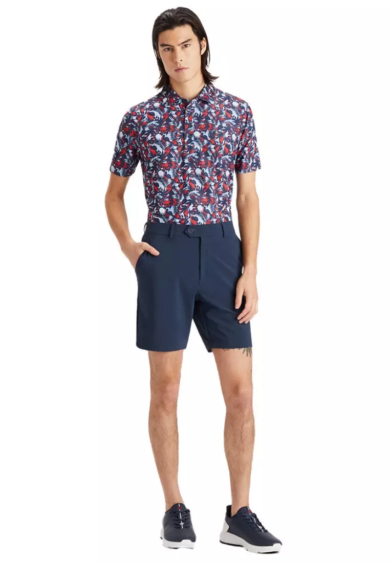 Men's Floral Tech Piqué Slim Fit Polo