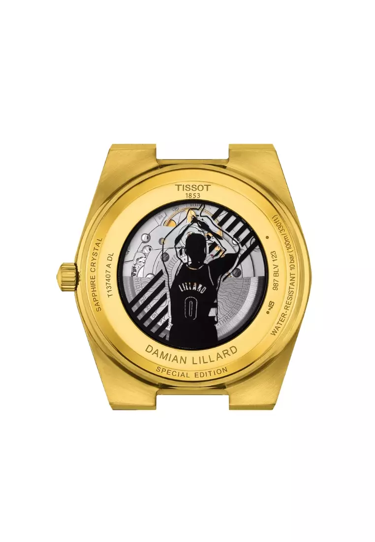Tissot PRX Powermatic 80 40mm Damian Lillard Special Edition Gold PVD Stainless Steel Band Automatic T1374073305100
