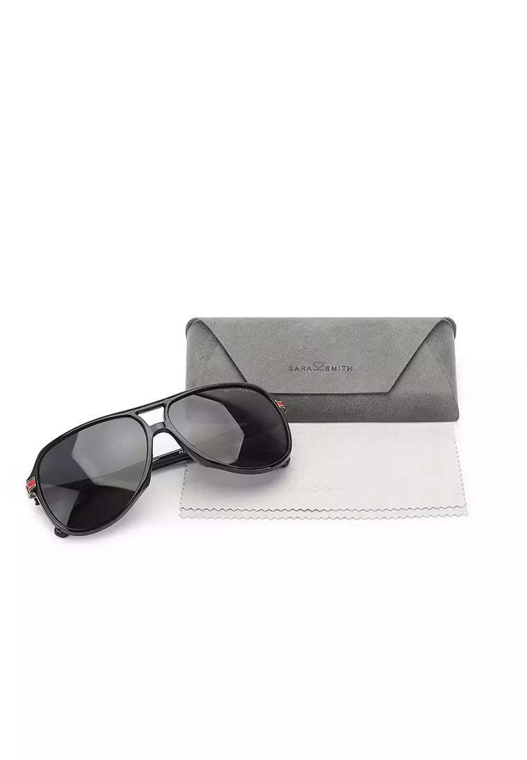 Unisex Polarized Aviator Sunglasses (Kacamata Hitam) - Hitam