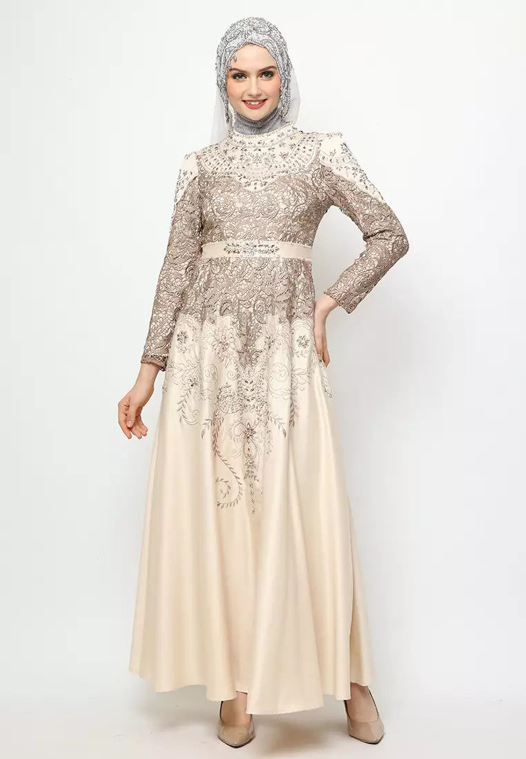 Bibiq Gamis Brokat Satin