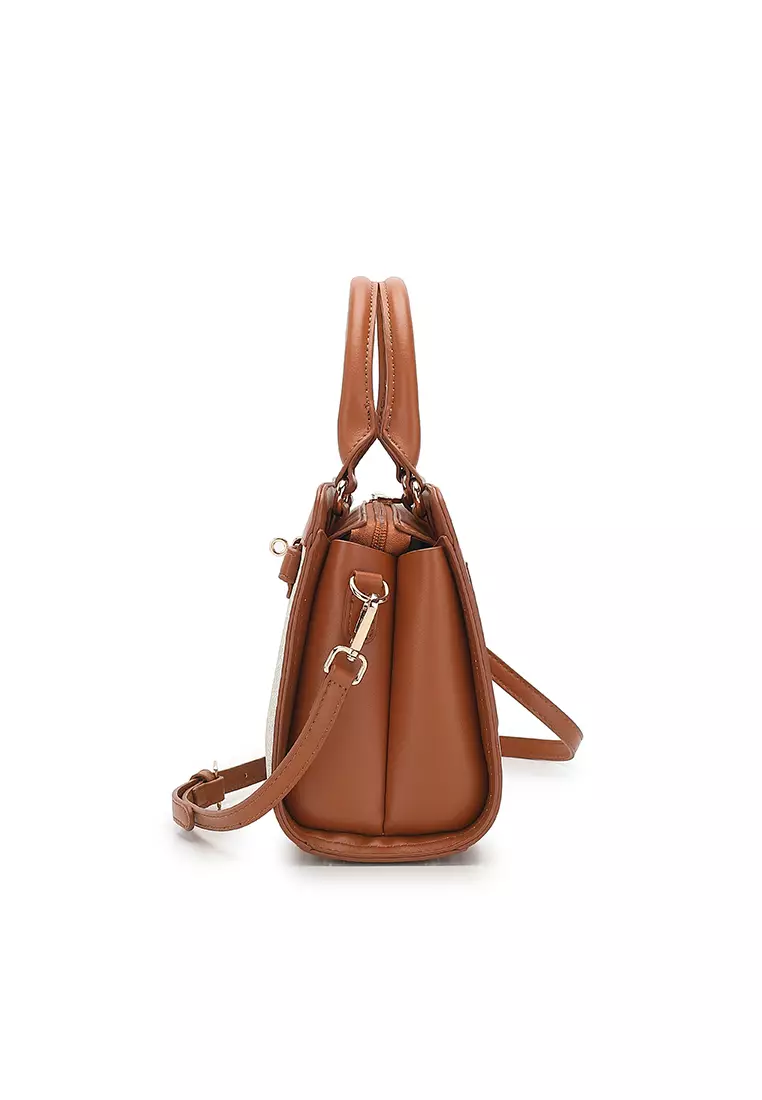 Women's Top Handle Bag / Sling Bag / Crossbody Bag / Shoulder Bag - Off White