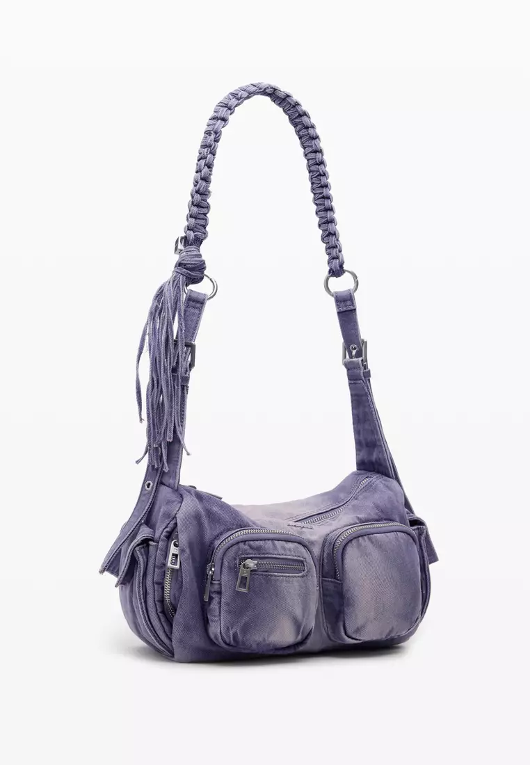 Vintage-style fabric handbag