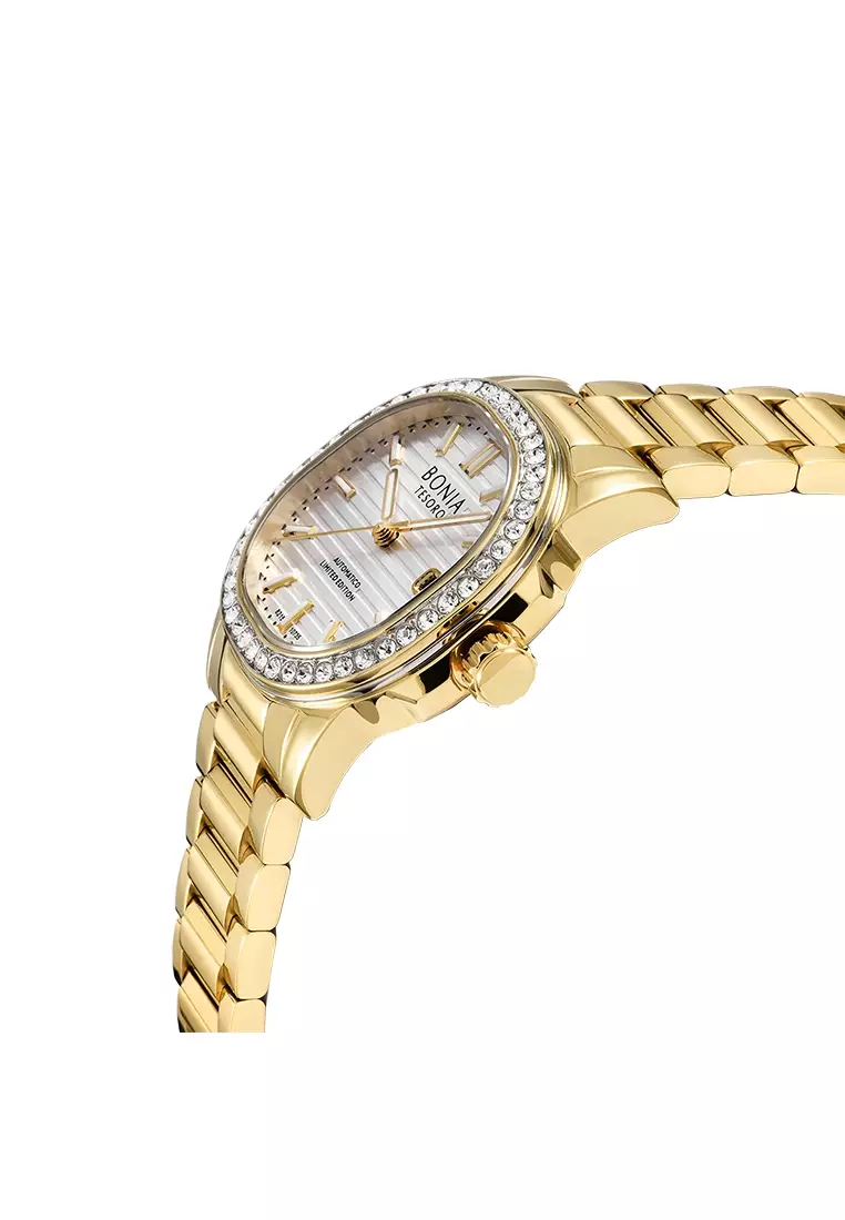 Bonia Tesoro Women Elegance Automatic Watch & Jewellery Set BNB10735-2212SLE