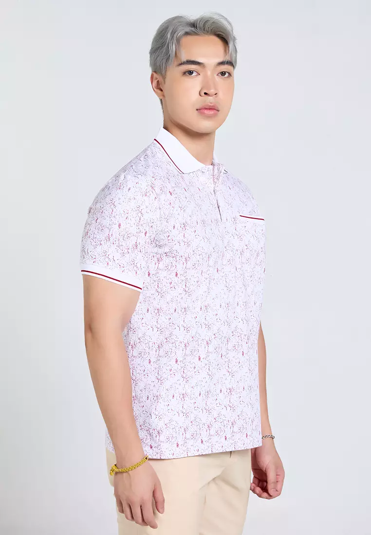 Striped Collar T-Shirt Cotton