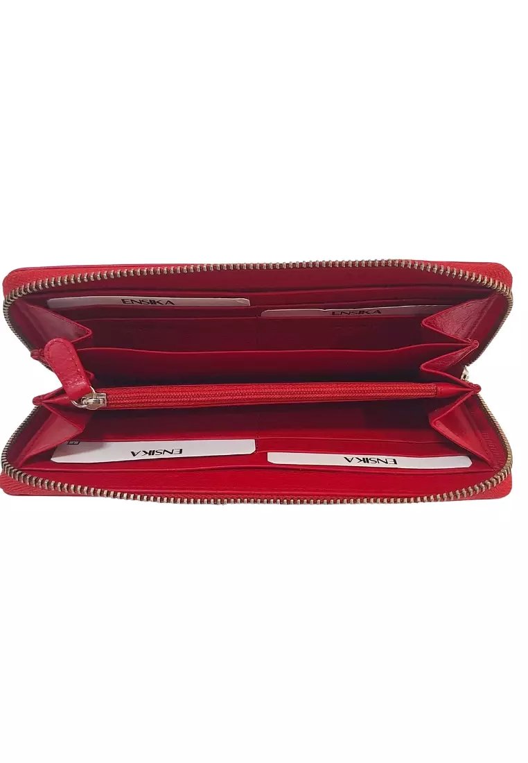 網上選購Oxhide 拉链钱包女式-女士长钱包-女士钱包品牌-牛皮红J0051 2026 系列| ZALORA香港