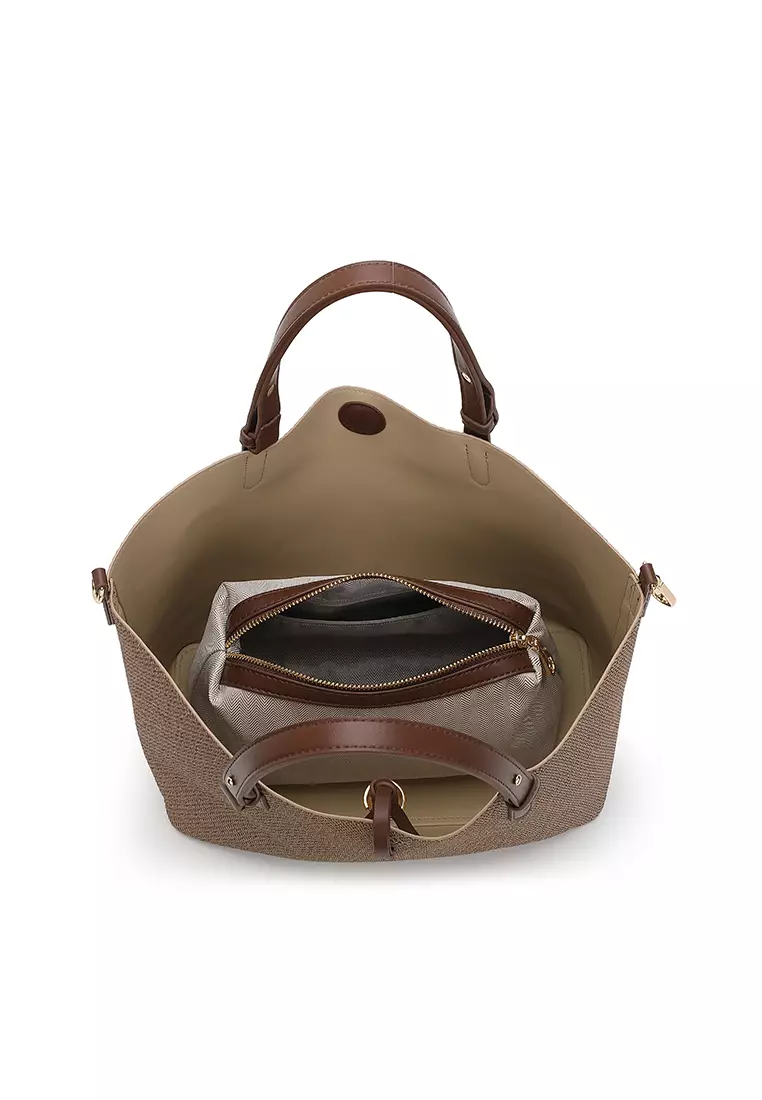 Women's Top Handle Bag / Sling Bag / Crossbody Bag / Shoulder Bag - Brown