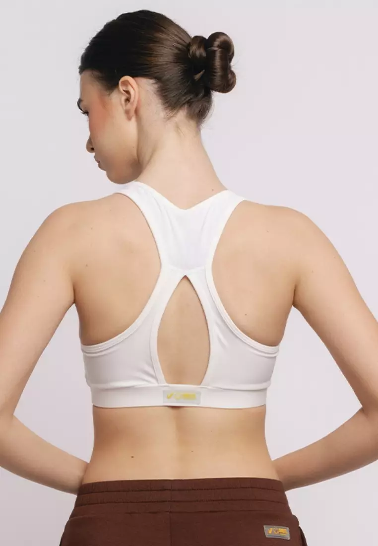 Active Smiley Sport Bra - Pearl