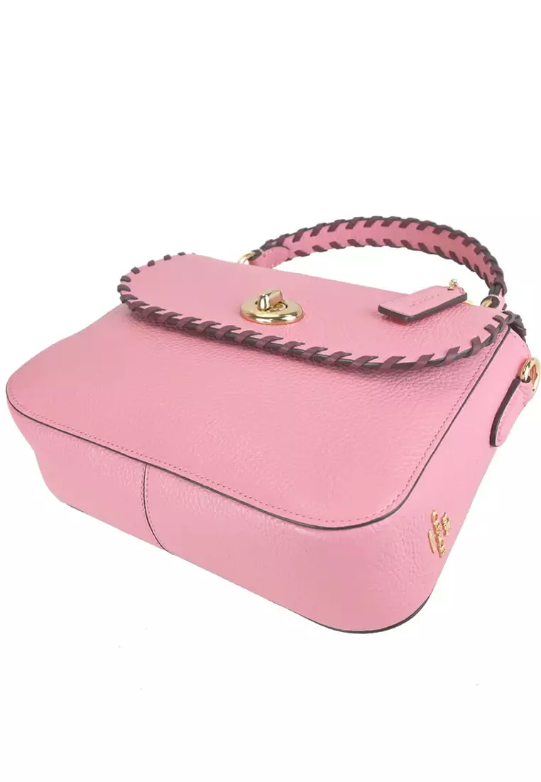 Buy Coach Coach Marlie Top Handle Satchel With Whipstitch Pink Online