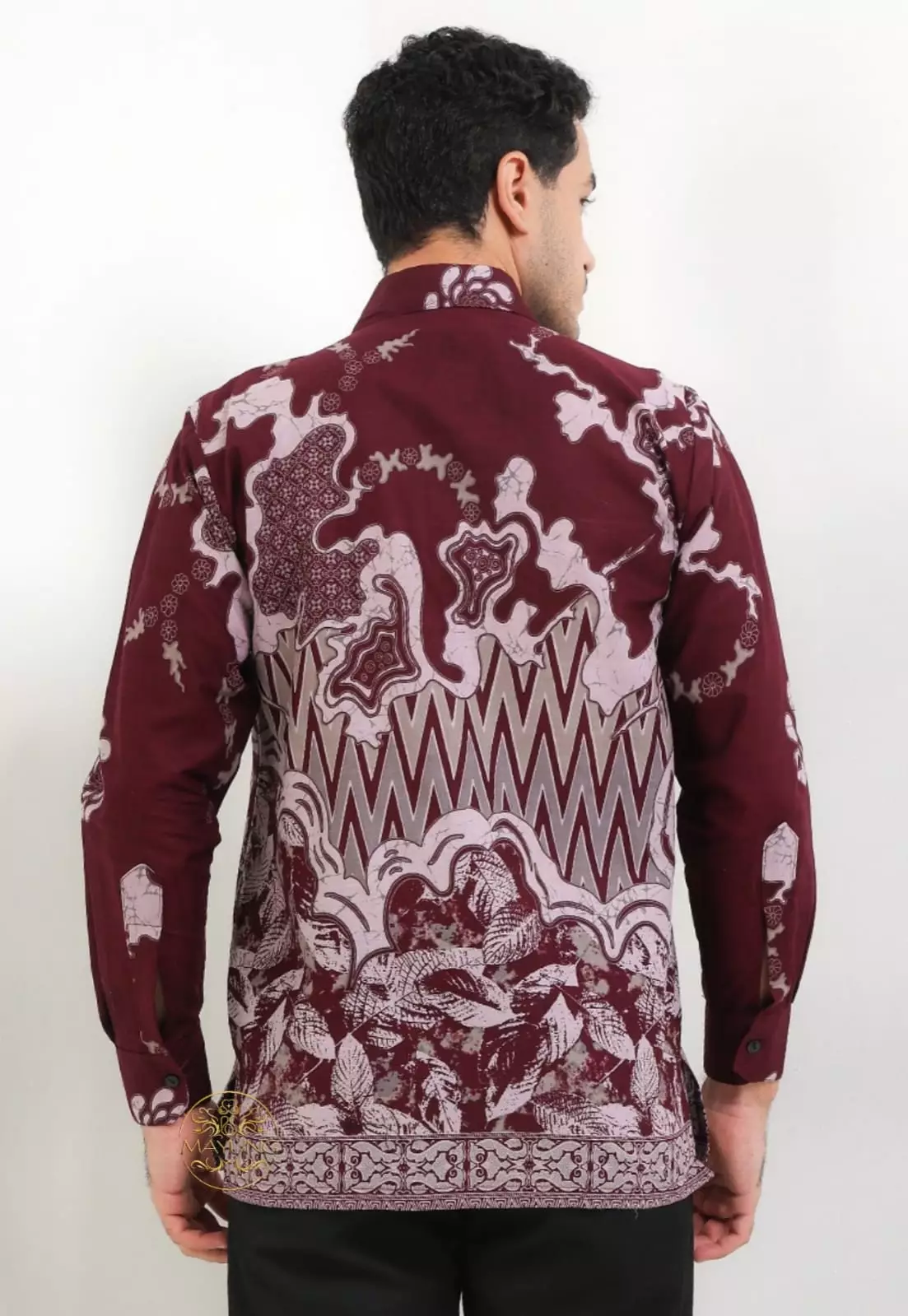Respati Maron Kemeja Batik Pria Premium Lengan Panjang NLN