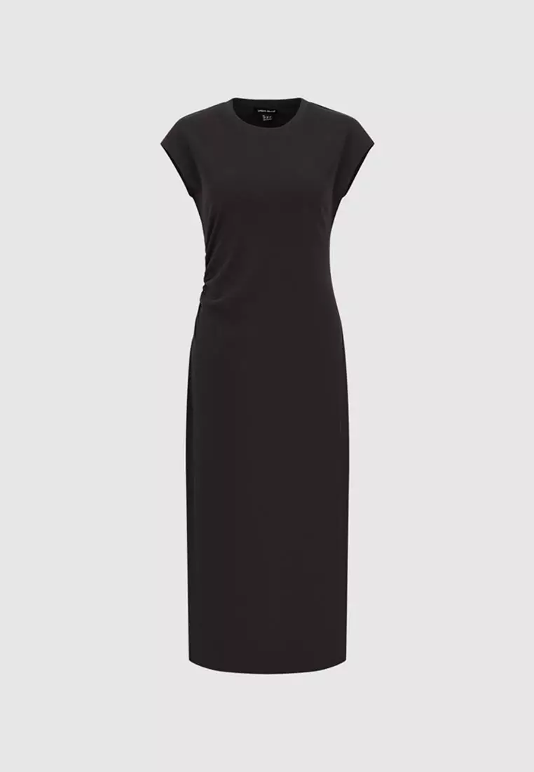 Capped Sleeve Skinny Fit Midi Dresses