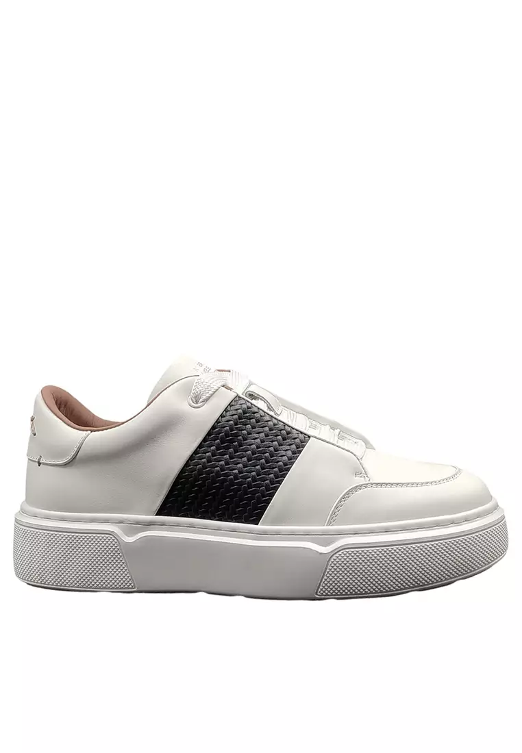 Discount on Twenty Eight Shoes  shoes - SKU: Color Matching Grain Leather Sneakers Alg92701