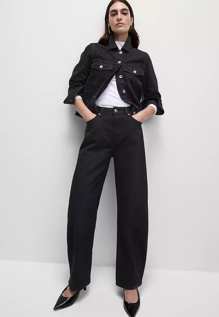 Leather Trucker Jacket | JAEGER | M&S