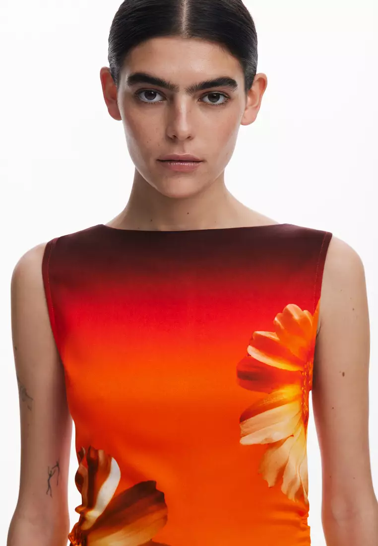 Buy Desigual Ombre asymmetrical dress 2026 Online | ZALORA