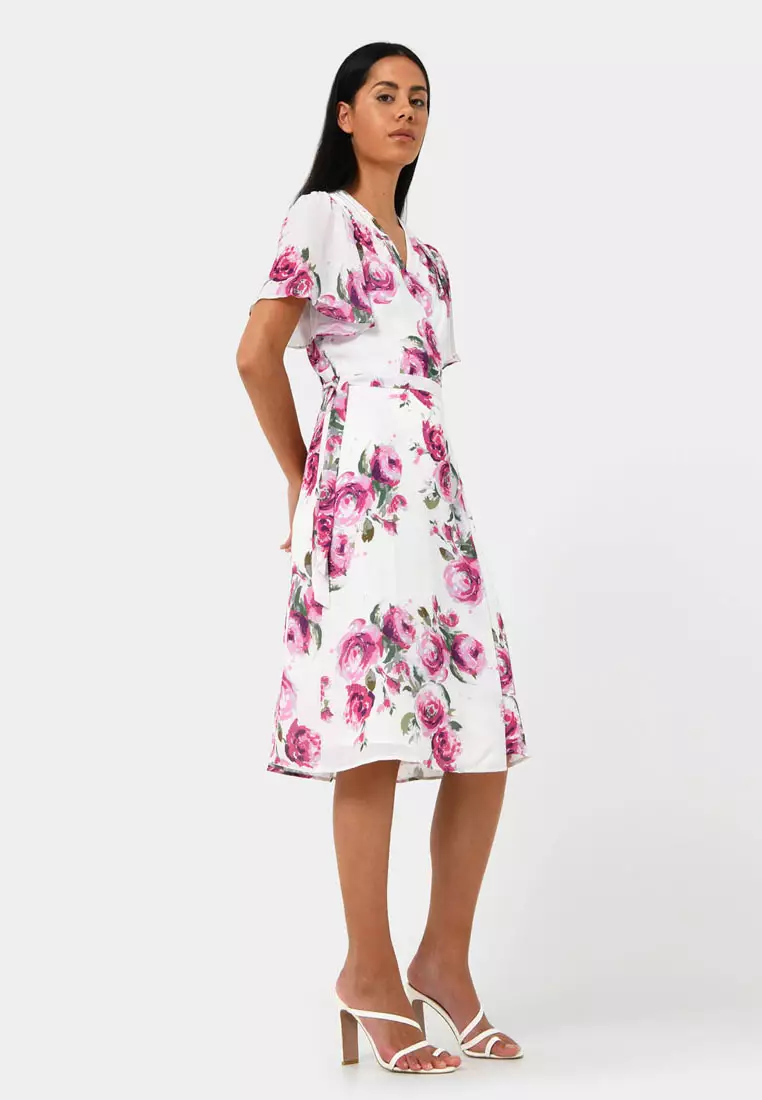 Andrea Floral Wrap Dress