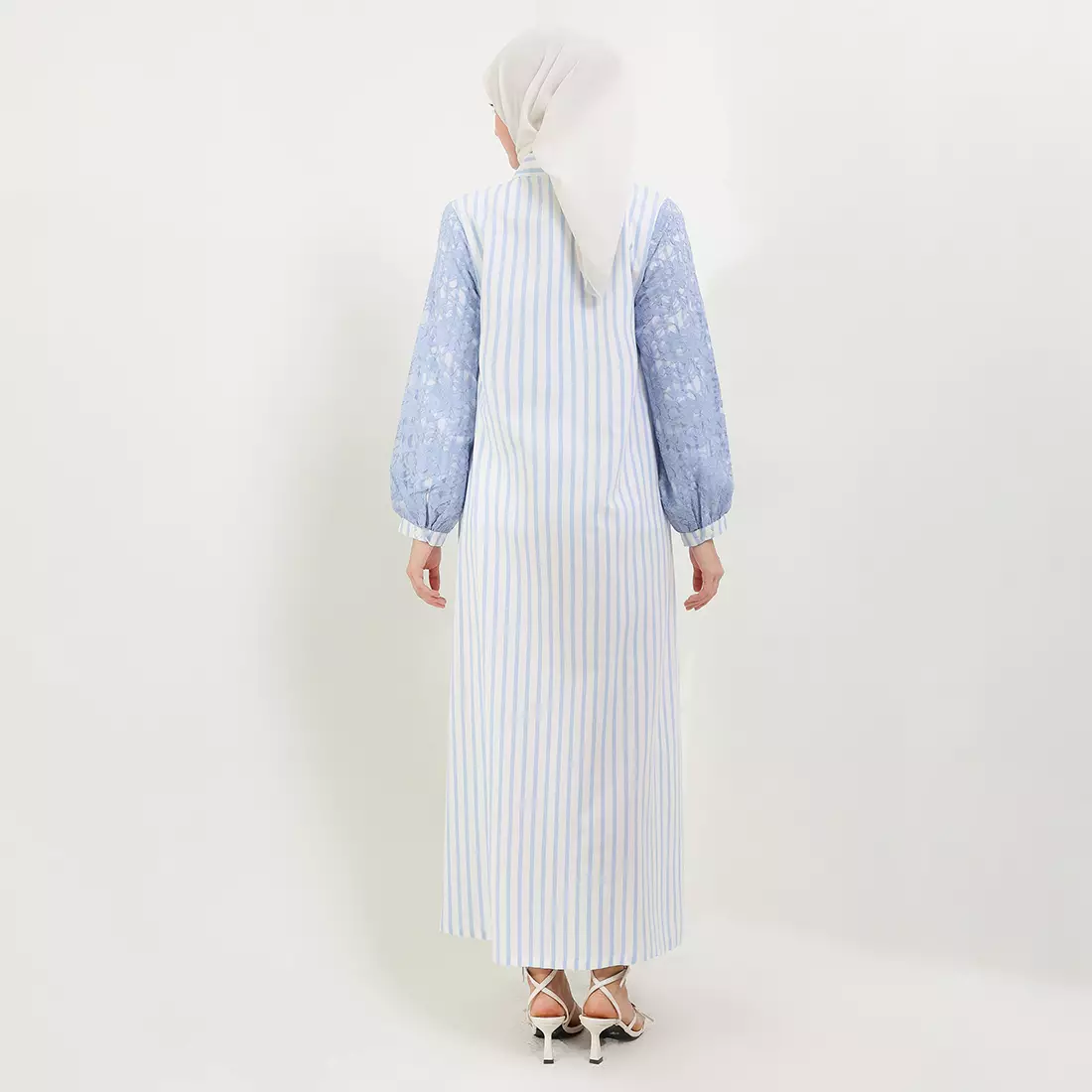 MFMW Marissa Dress Gamis Blue Motif Salur