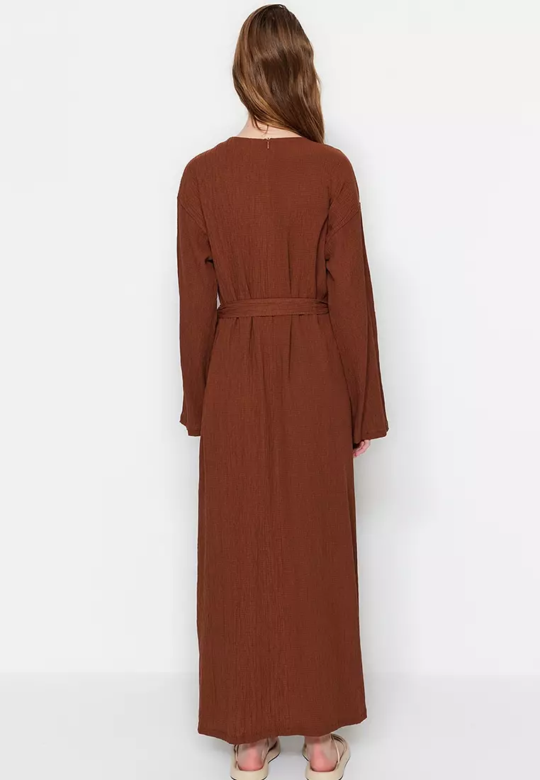MODEST Boat Neck Maxi Dress