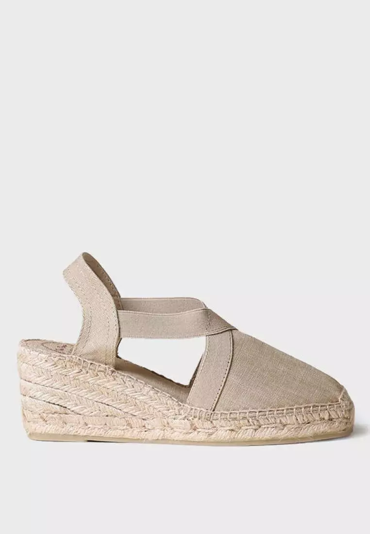 Buy TONI PONS TER ELASTIC LINEN WEDGE ESPADRILLES STONE Online