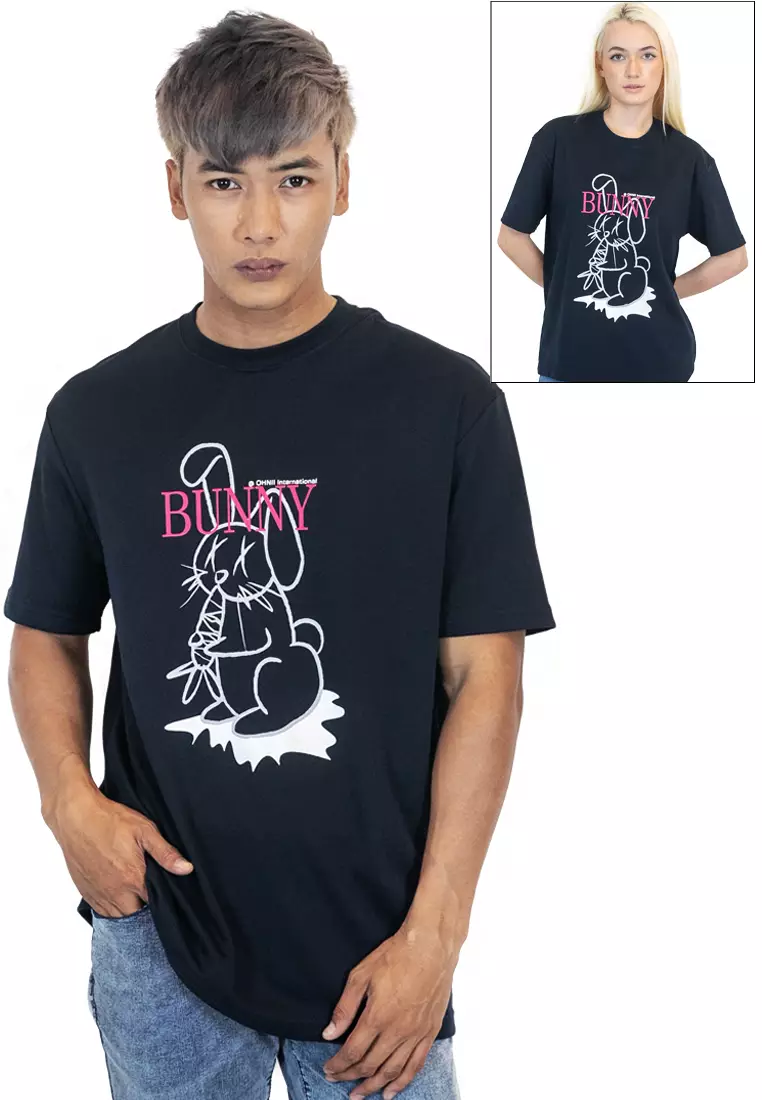 Buy OHNII OVERSIZED BUNNY COTTON JERSEY TSHIRT (NAVY BLUE) 2023 Online