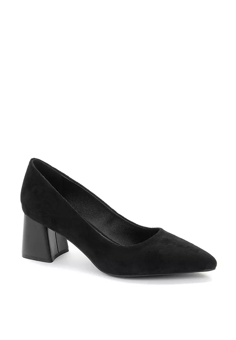 Black pumps online chunky heel