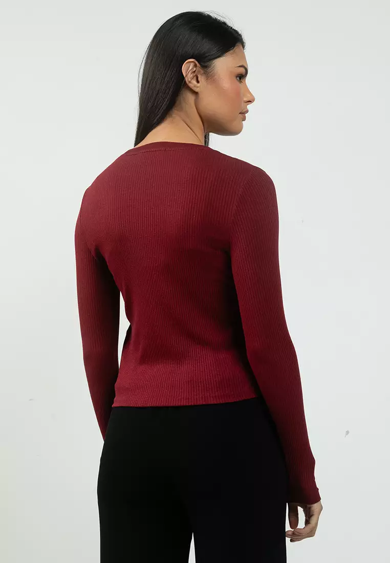Ribbed Baby Fox Long Sleeve T-Shirt