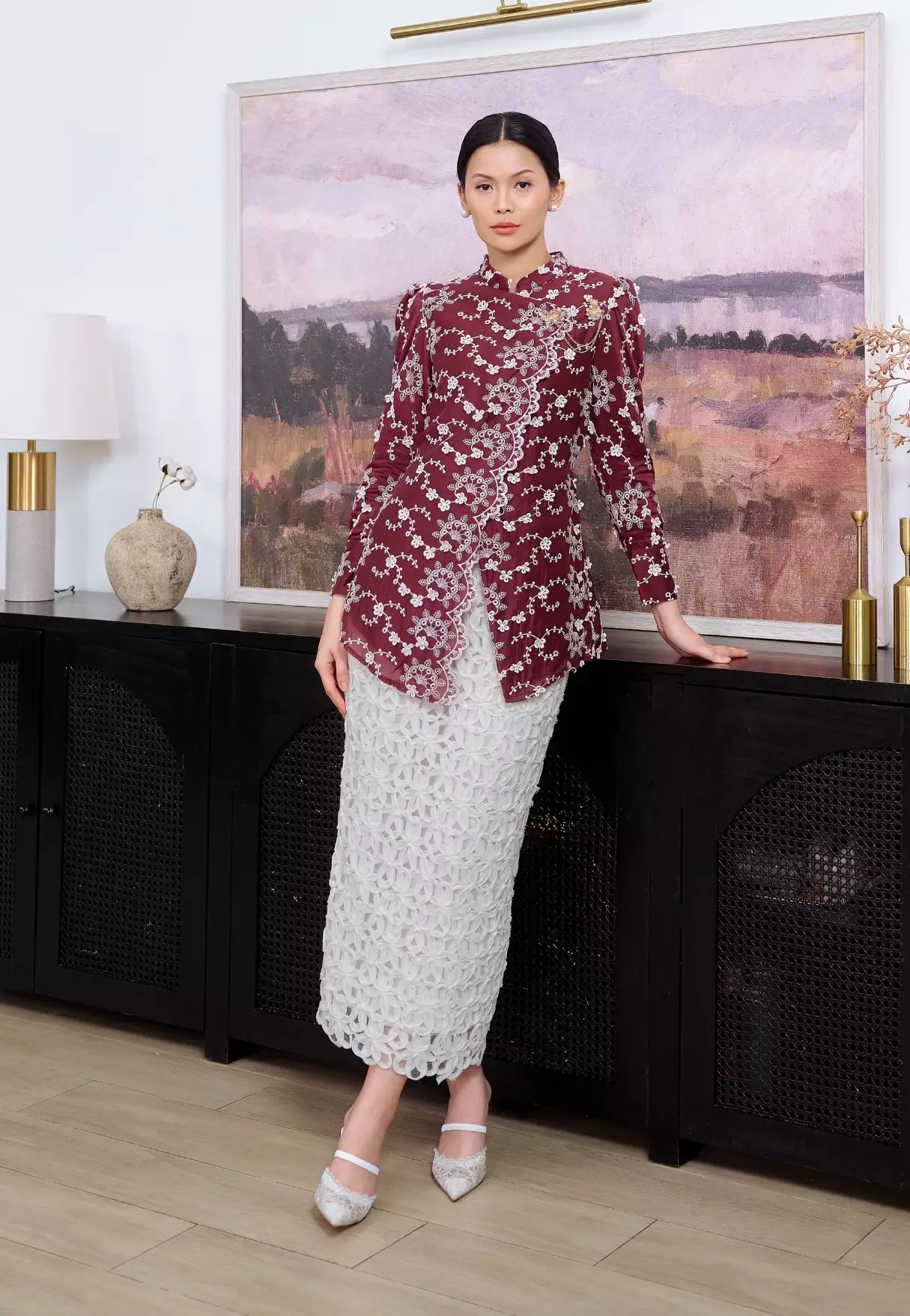 Naira Blouse - Burgundy