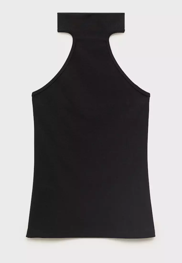 Buy Mango Knit Halter Top 2025 Online ZALORA