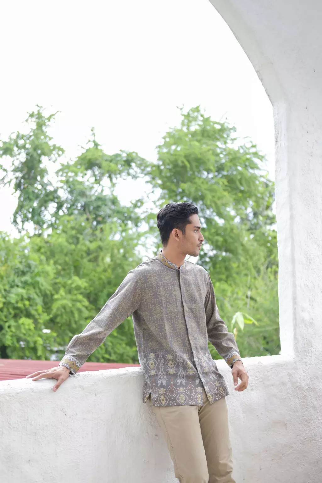 Mahalaya Silver Koko Pria  Lengan Panjang Regular Fit Furing
