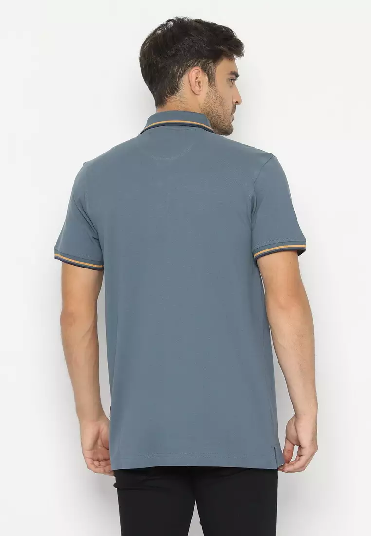 POLICE Polo Shirt Krah Stripes Pria 207200161