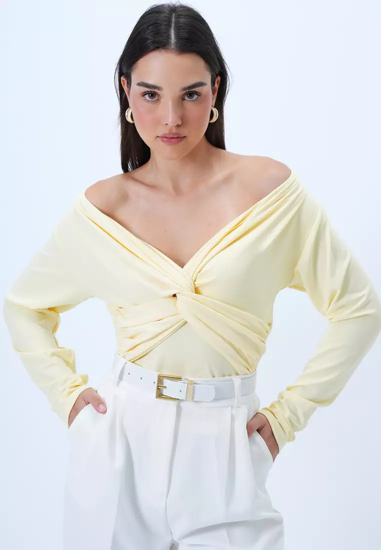 Off Shoulder Twist Blouse