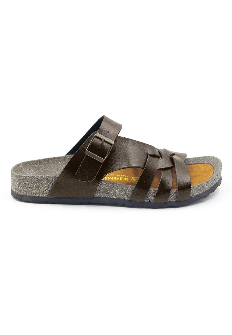 Istanbul - Dark Brown Leather Sandals & Flip Flops & Slipper