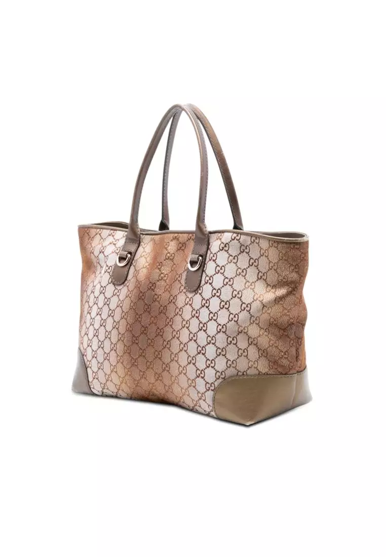 Pre-Loved Gucci Gg Lurex Heart Bit Tote