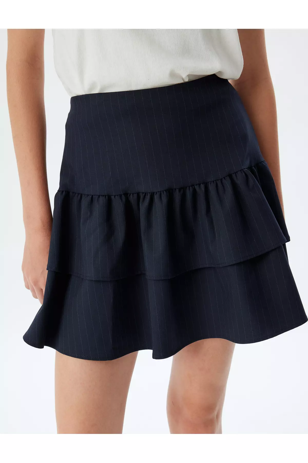 Mini Flounce Skirt Layered Relaxed Cut