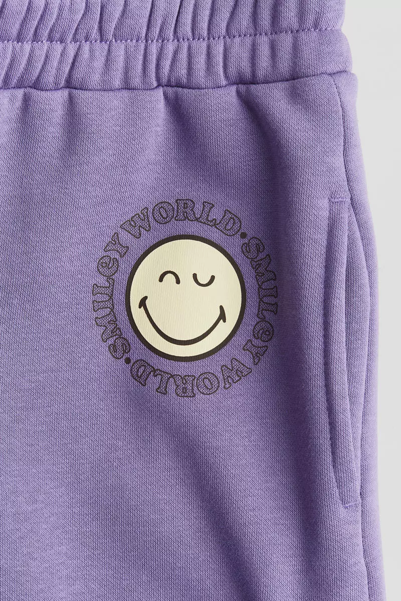 Wide brushed-inside joggers