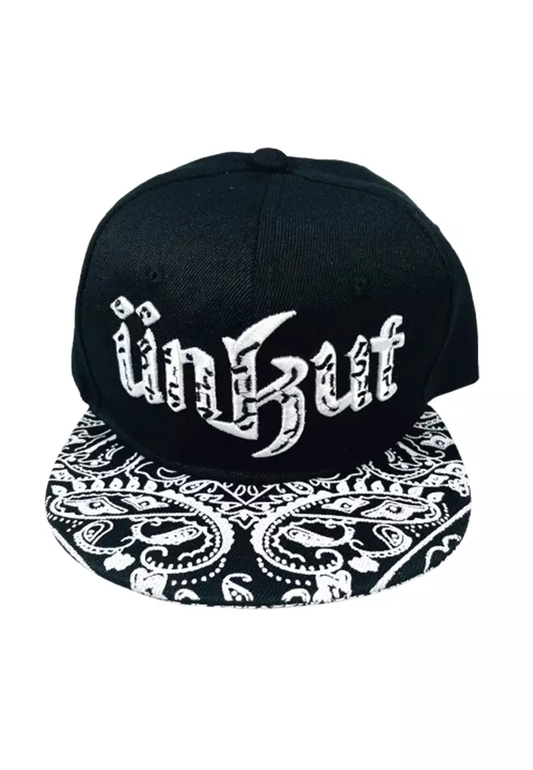 Topi Snapback Hat Hip-Hop Casual Bordir Unkut M59 ORIGINAL - Black White