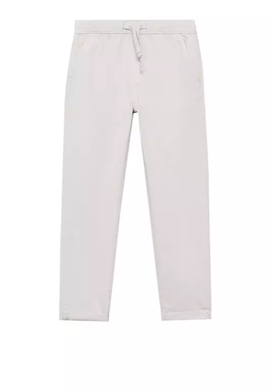 Slim-Fit Cotton Trousers