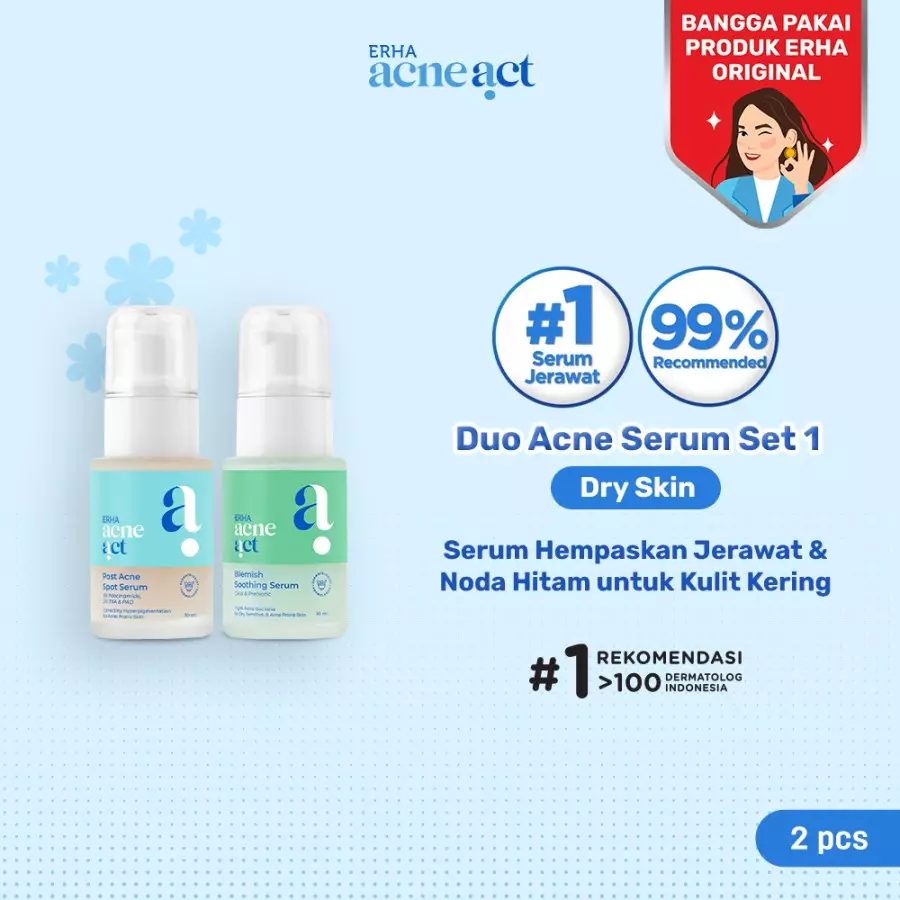 ACNEACT Duo Acne Serum (2pcs) Set 2 - Paket Serum Jerawat