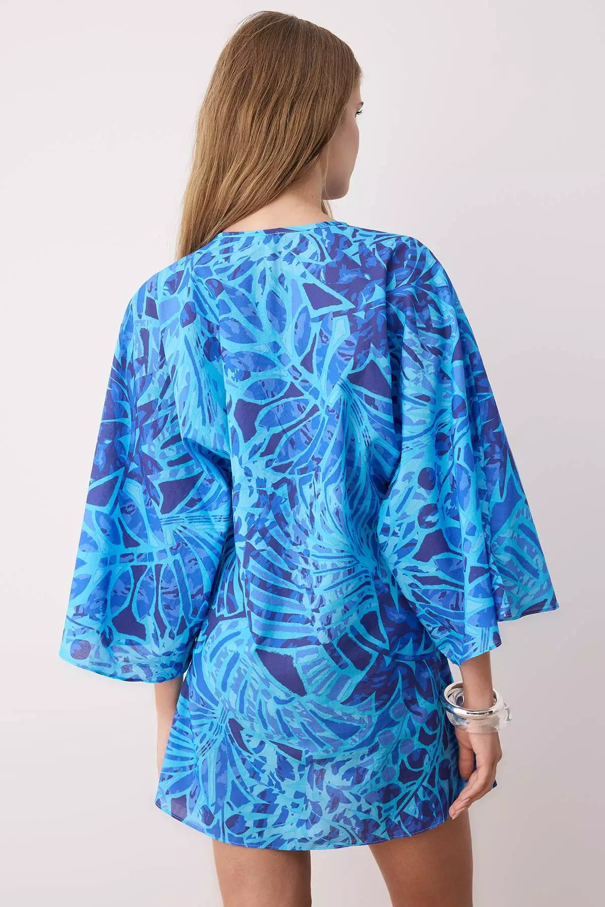 Batik Patterned Beach Dress