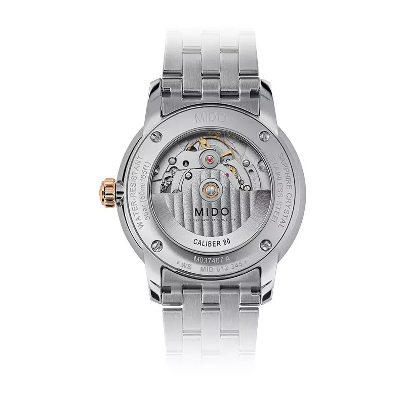 Jam Tangan Pria MIDO Baroncelli M037.407.21.031.00 Signature Gent Automatic Silver Dial Stainless Steel Strap