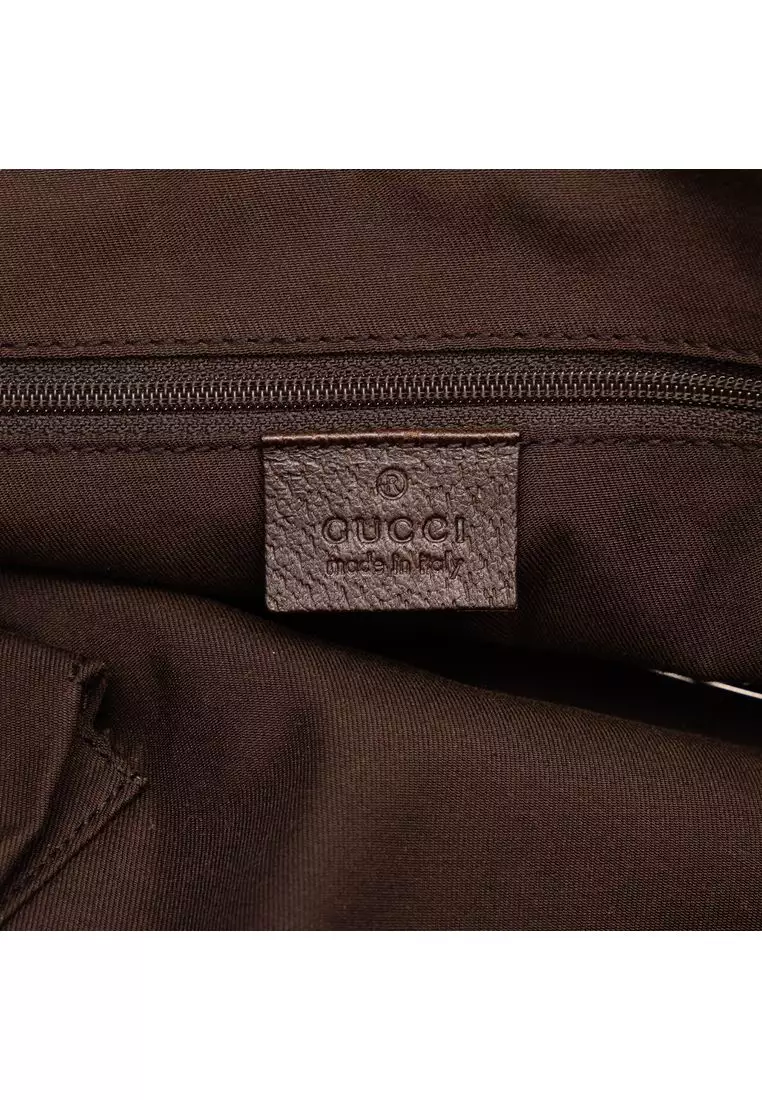 Pre-Loved Gucci Gg Canvas Web Horsebit Tote