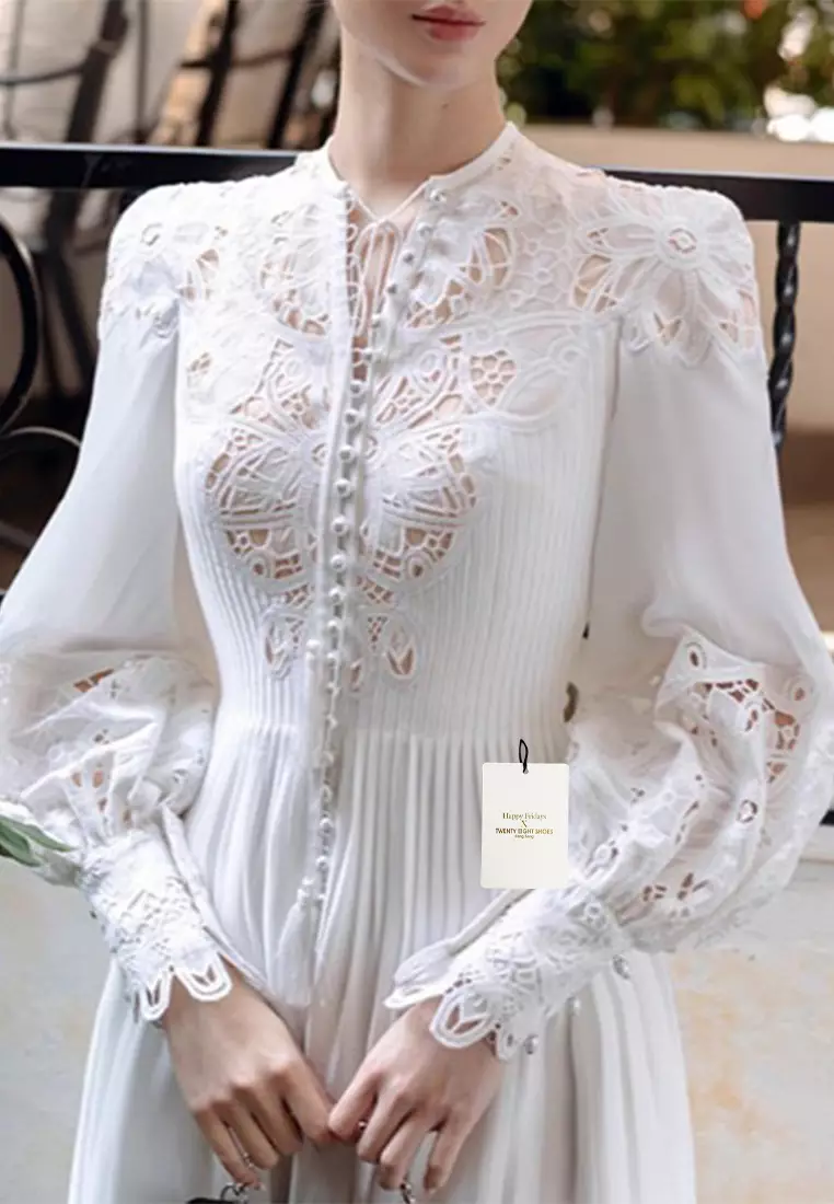Buy Twenty Eight Shoes Elegant Lace Embroidered Hollow Out Dress