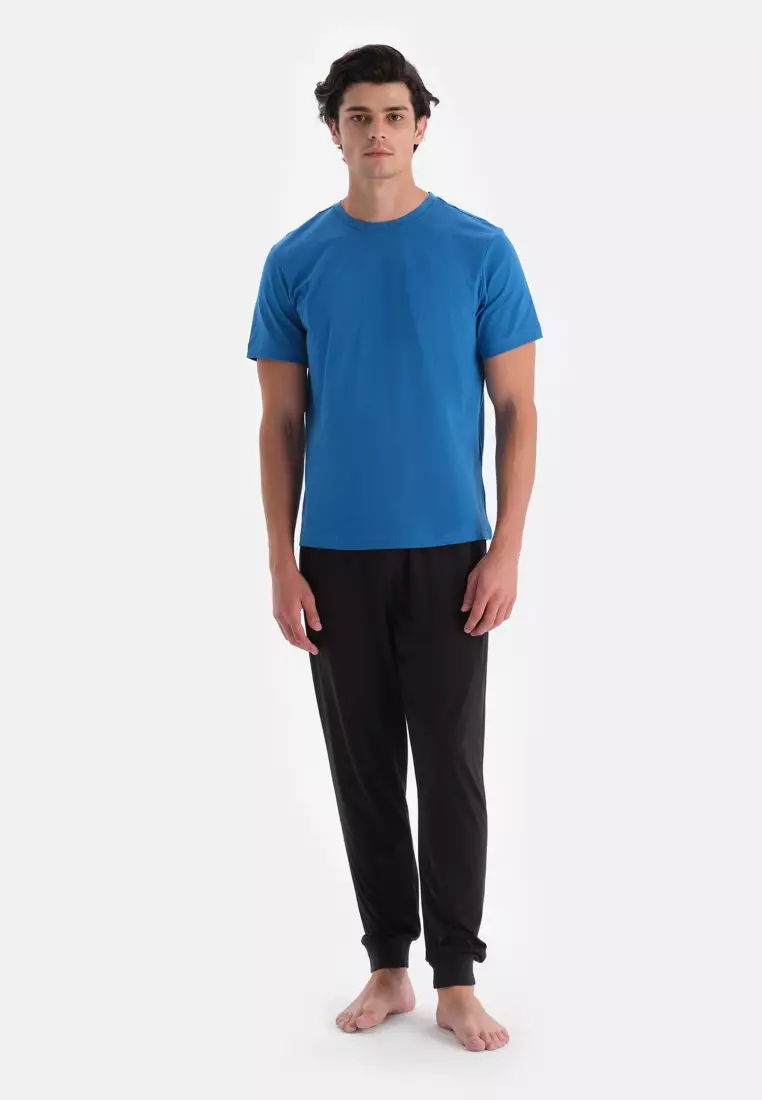 Black Trousers, Regular Fit, Sleepwear for Men