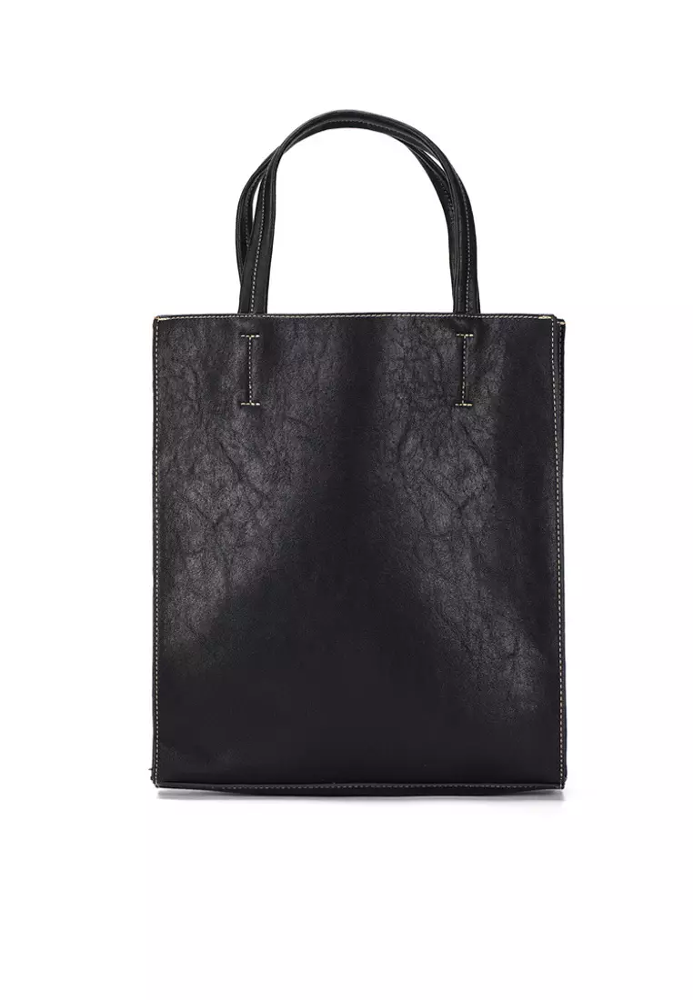 Black leather sales handbags online