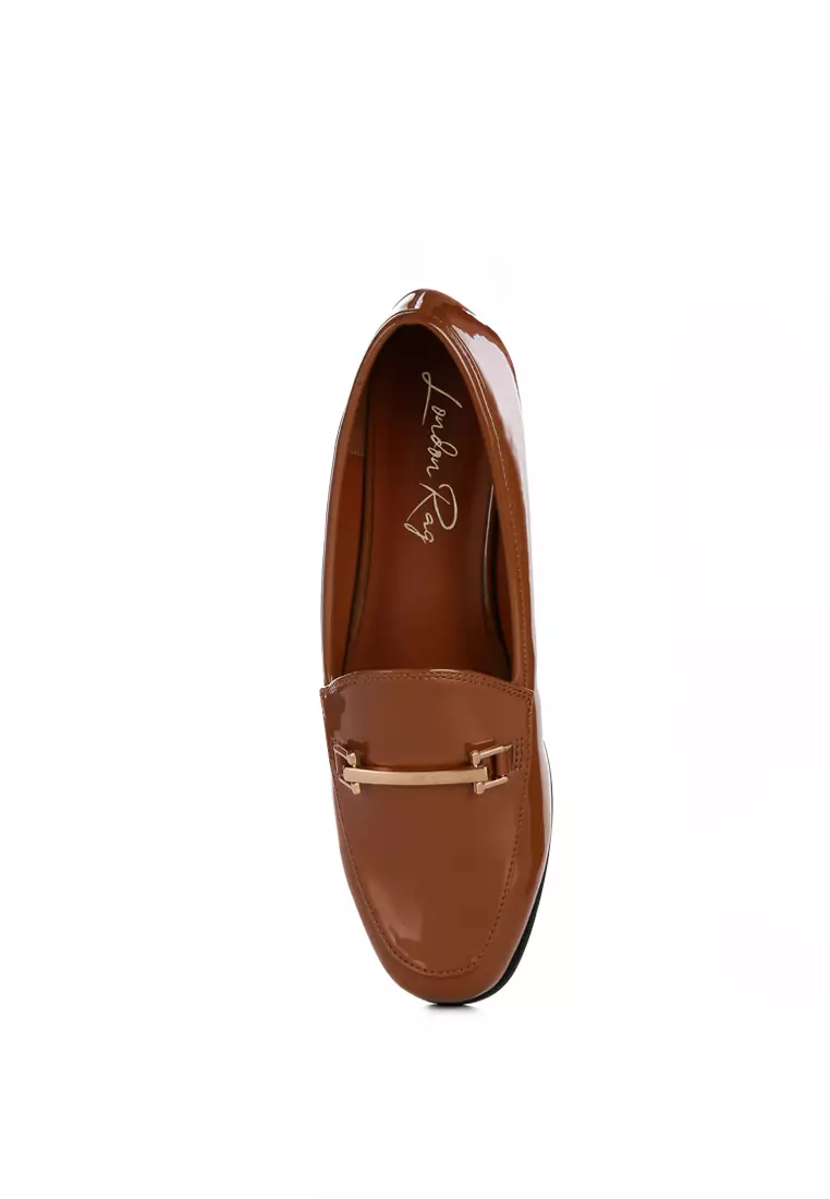 Tan Faux Leather Semi Casual Loafers