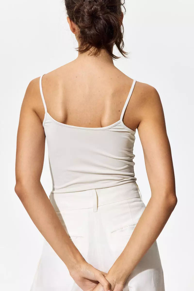 Microfibre strappy top