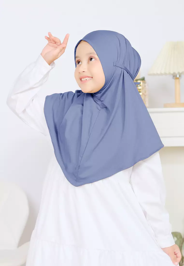 Cotton Bee - Alisha Hijab Instan Anak | Bergo Kerudung Tali Anak - L