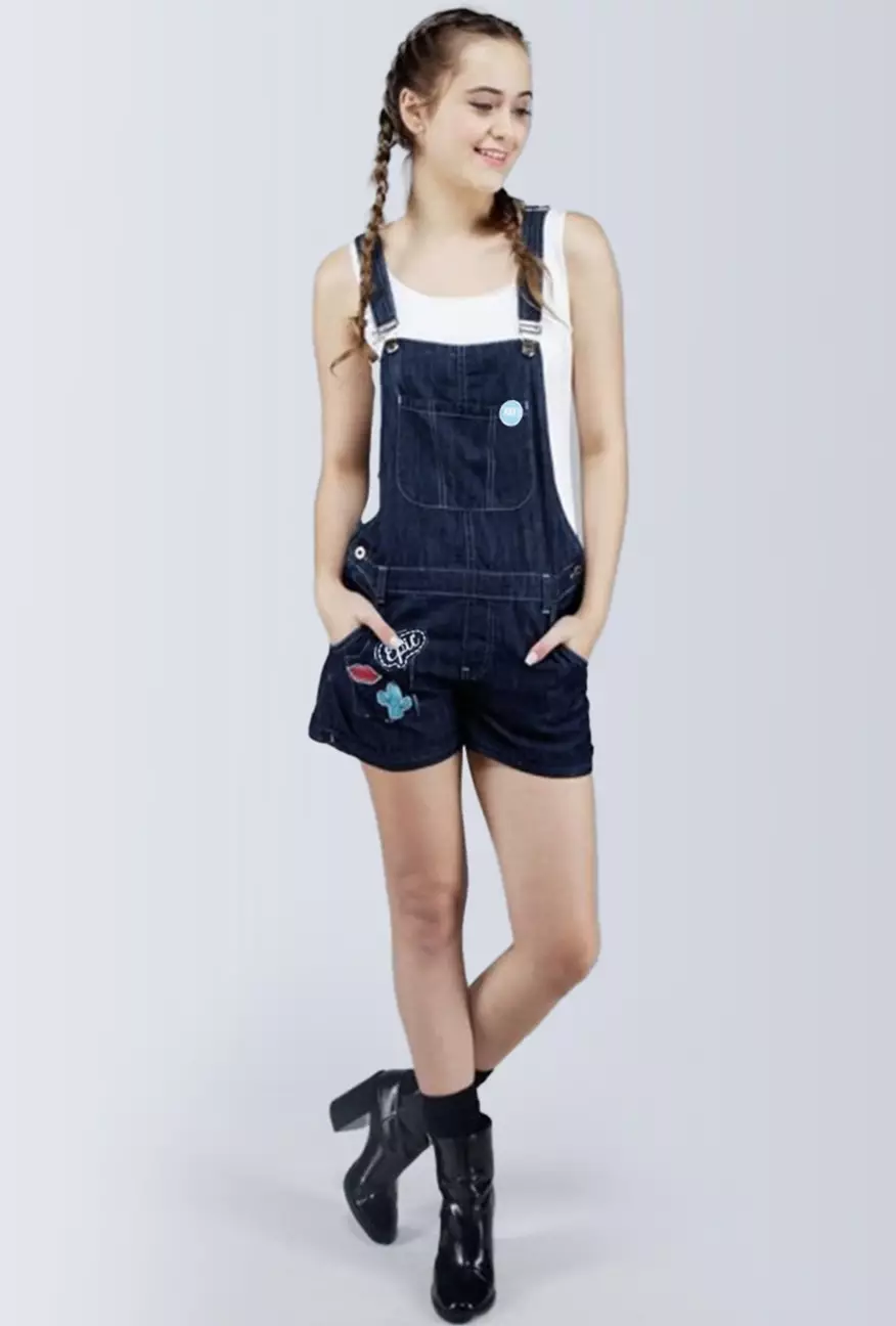 Celana Wanita Epic Dark Blue Short Overall