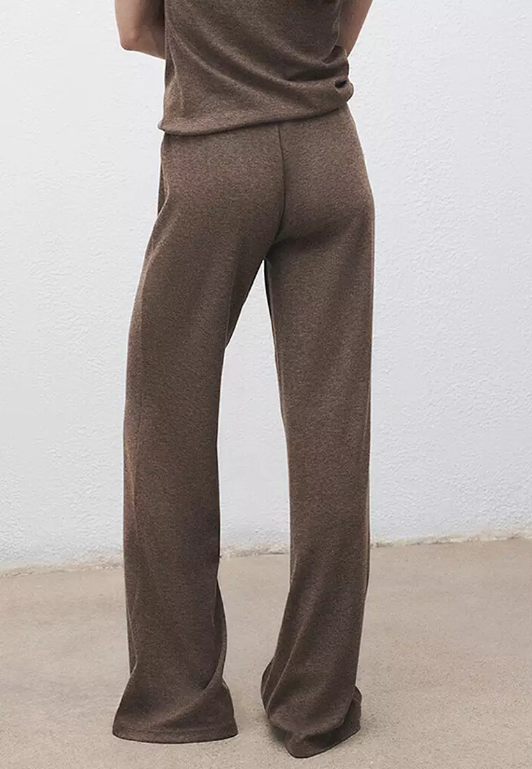 Knitted Trousers With Elastic Waistband
