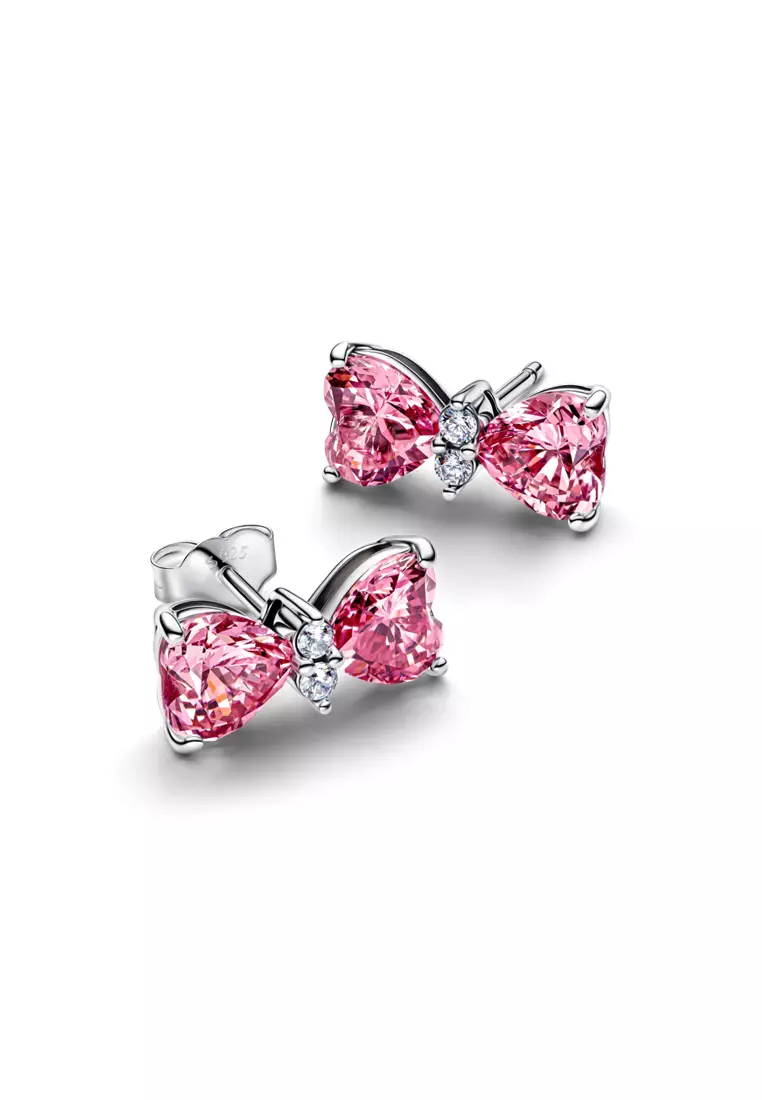 Pandora Pink Bow Stud Earrings